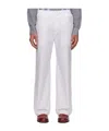 Edward Cuming White Patchwork Elasticized Trousers In White