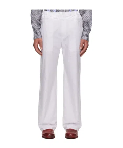 EDWARD CUMING PATCHWORK STRETCH TROUSERS