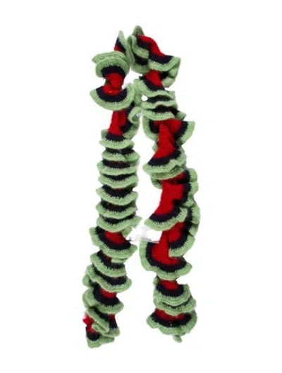 Pre-owned Edward Cuming Printed Scarf In Green