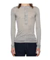 Edward Cuming Gray Raw Stack Henley In Gray