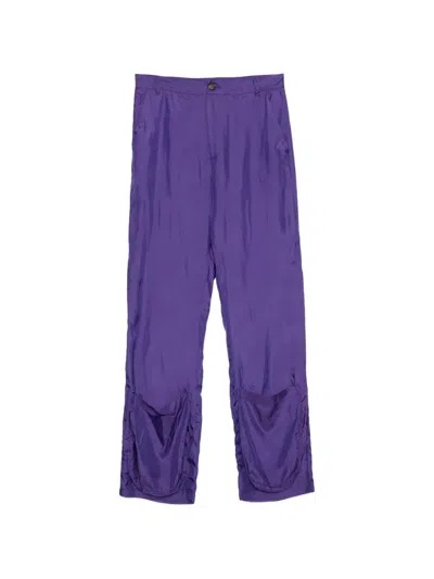 Edward Cuming Sag Pocket Spooky Trousers In Purple