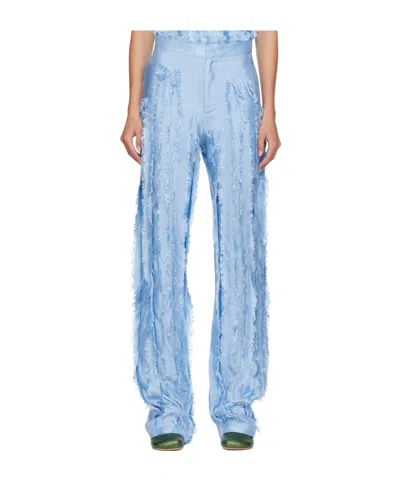 Edward Cuming Scratch The Itch Casual Pants In Blue