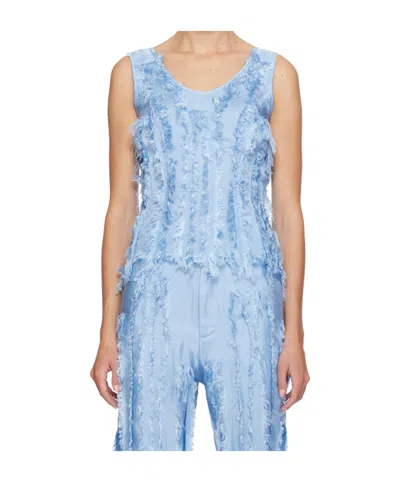 Edward Cuming Scratch The Itch Crew Neck Vest In Blue
