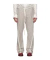 Edward Cuming Stripe Twisted Sweatpants In Gray
