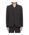 Edward Cuming Striped Suit Jacket In Black