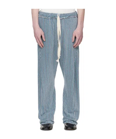 Edward Cuming Striped Sweatpants In Animal Print