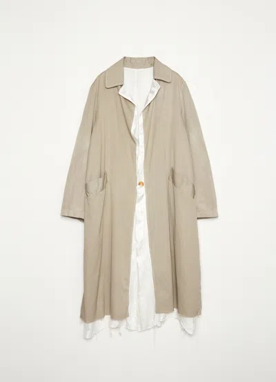 Edward Cuming Throw-on Piece Dyed Duster Coat Beige In Brown