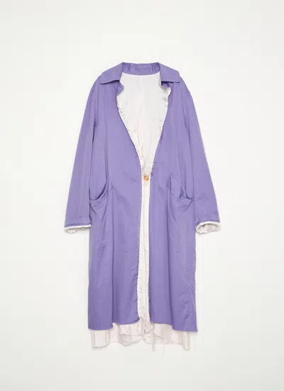 Edward Cuming Throw-on Piece Dyed Duster Coat Purple