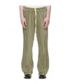 Edward Cuming Green Twisted Track Pants In Brown