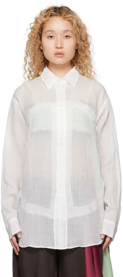 Edward Cuming White Distressed Shirt