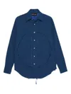 Edward Cuming Classic Lung Window Shirt Navy In Blue