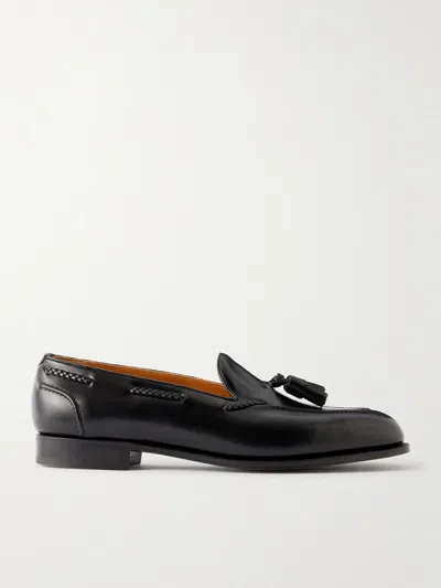 Edward Green Belgravia Leather Loafers In Black