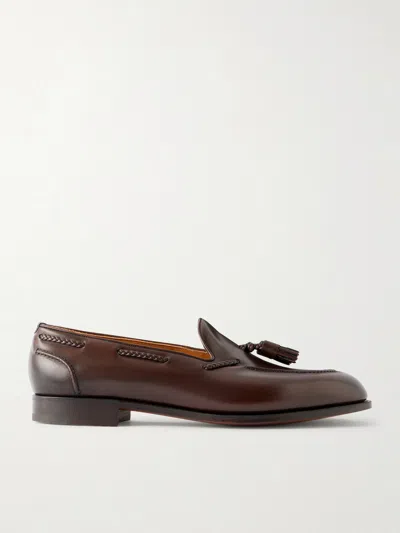 Edward Green Belgravia Leather Loafers In Brown