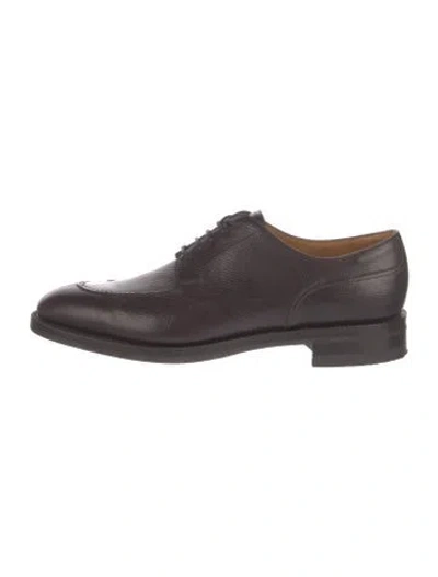 Pre-owned Edward Green Leather Derby Shoes In Brown