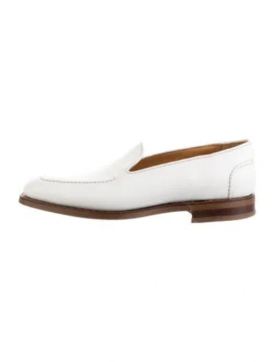 Pre-owned Edward Green Leather Monk Straps In White