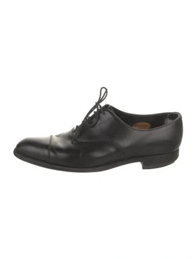 Pre-owned Edward Green Leather Oxfords In Black