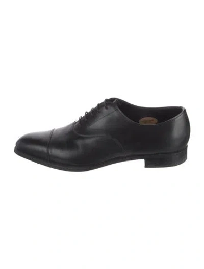 Pre-owned Edward Green Leather Oxfords In Black