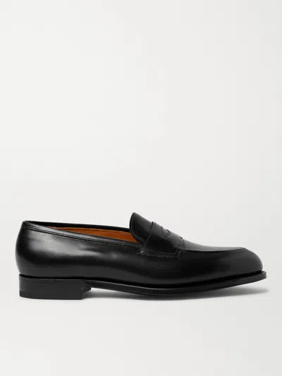 Edward Green Pimlico Full-grain Leather Penny Loafers In Black