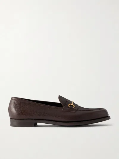 Edward Green Putney Horsebit-embellished Full-grain Leather Loafers In Multi