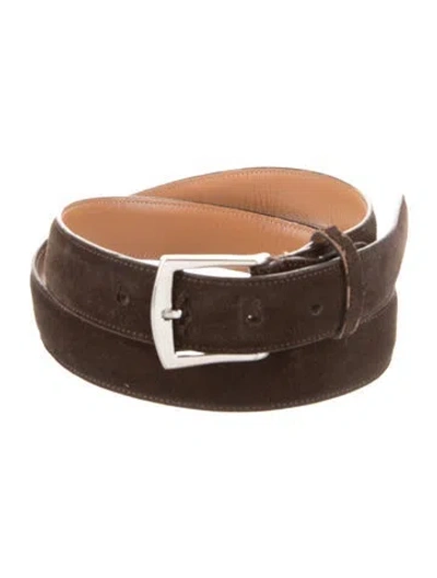 Pre-owned Edward Green Suede Belt In Brown