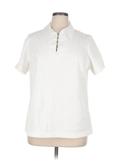 Pre-owned Edward Short Sleeve Blouse In White