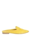 Edward Woman Mules & Clogs Yellow Size 11 Leather
