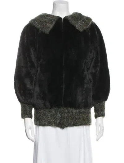 Pre-owned Edwards-lowell Fur Fur Jacket In Black