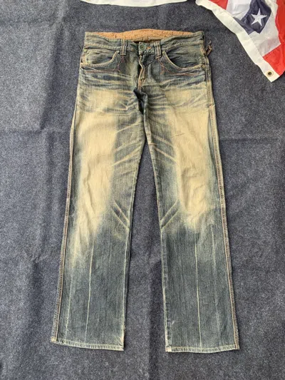 Pre-owned Edwin 503 Blue Trip Rusty Denim & Crazy Faded Style