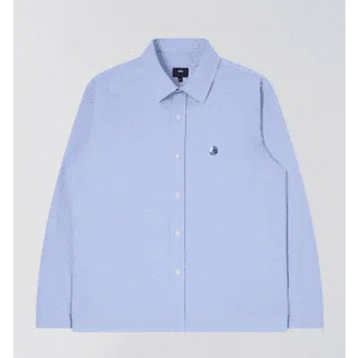 Edwin Bix Ox Oxford Shirt Ls Blue