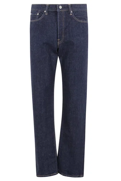 Edwin Blue Rinsed Kurabo Recycled High-waisted Straight-leg Jeans