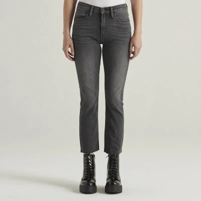 Edwin Bree Mid Rise Straight Crop Jeans In Grey