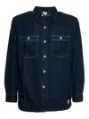 Edwin Buttoned Work Shirt In Blue
