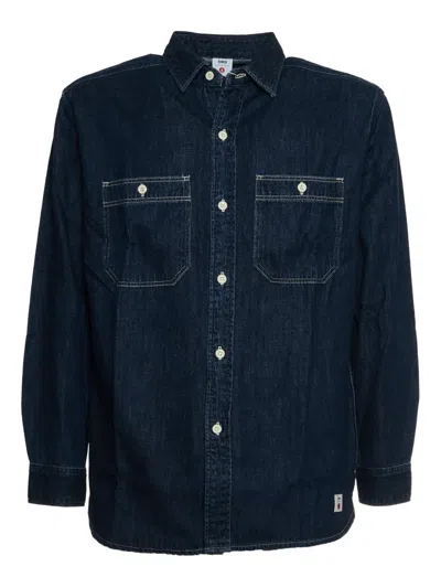 Edwin Buttoned Work Shirt In Blue