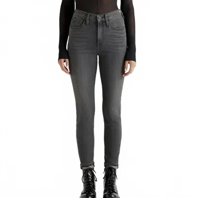 Edwin Candice Is A High-rise Skinny Jean In Washed Black In Gray