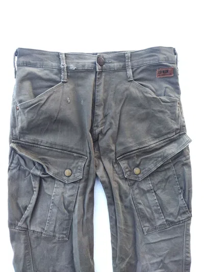 Pre-owned Edwin Cargo Pants Tactical Design In Brown