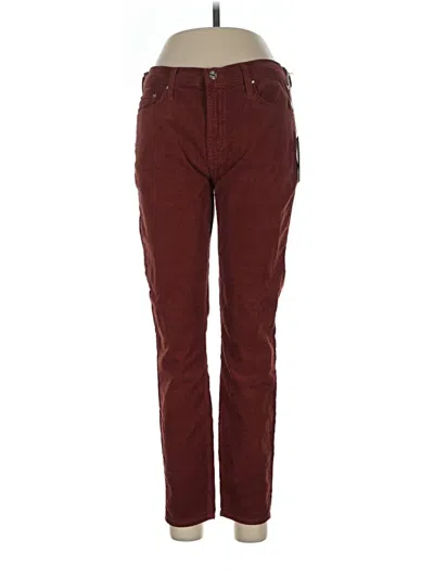 Pre-owned Edwin Casual Pants In Burgundy