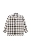 Edwin Check-print Open-collar Shirt In Multi