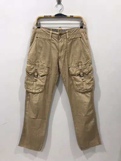 Pre-owned Edwin Cutting Edge Hexagon Fabric Mutipockets Cargo Pant In Sand