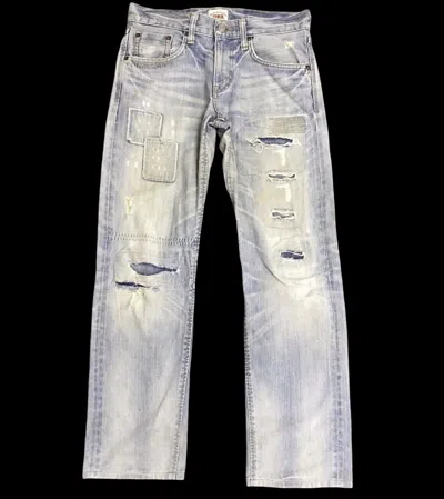 Pre-owned Edwin D125 Vintage  Light Wash Distressed Jeans In Blue