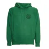 Edwin Drawstring Hooded Sweatshirt With Bold Prints In Green