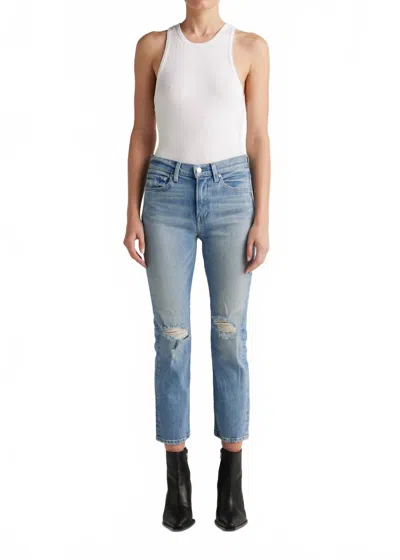 Edwin Elin Straight Leg Jean In Solar Ray In Blue