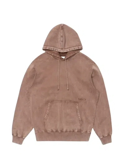 Edwin Embroidered Hoodie In Brown