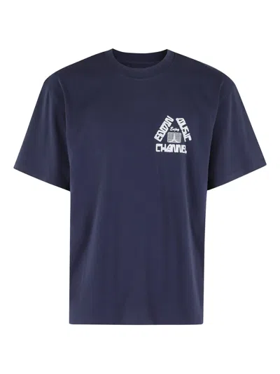 Edwin Enjoy Emc Graphic-print T-shirt In Blue