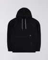 Edwin Hooded Contrasted Couture Sweatshirt In Black