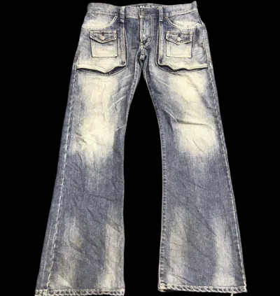 Pre-owned Edwin Flare E Function Dirty Bush Jeans In Blue