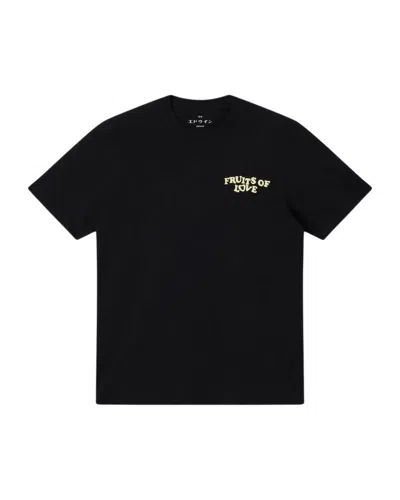Edwin Fruits Of Love Ts In Black