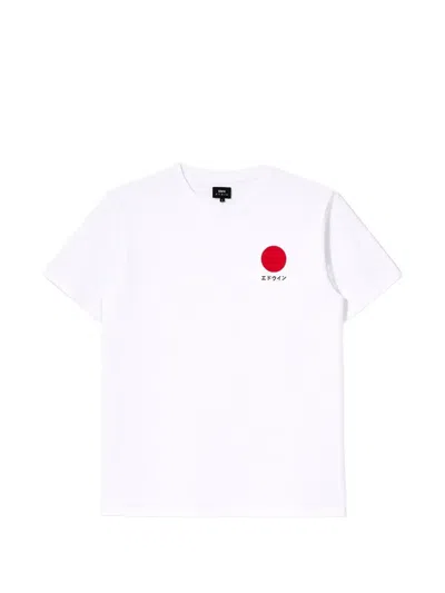 Edwin Japanese Sun Round-neck T-shirt In White