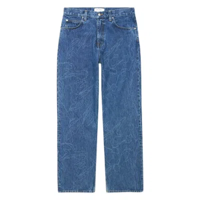 Edwin Jeans Jeans  Shizuku Matrix Pant - Aol Mid Stone Wash In Blue