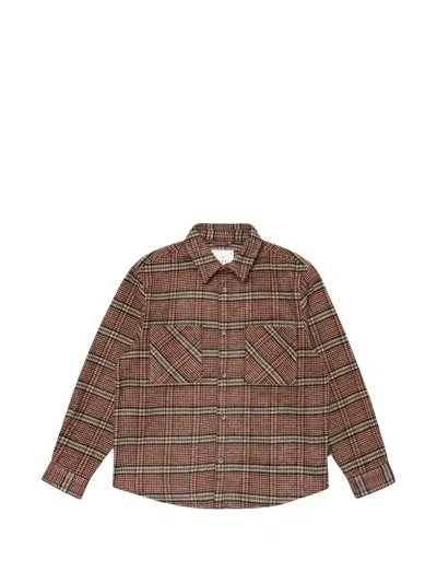 Edwin Julius Check-pattern Shirt In Brown