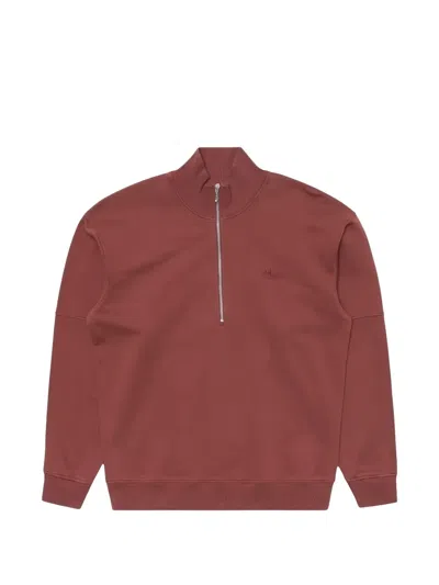 Edwin Koji Half-zip Sweater In Pink